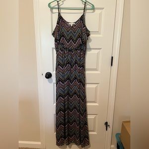Multicolor Medium maxi dress with open back